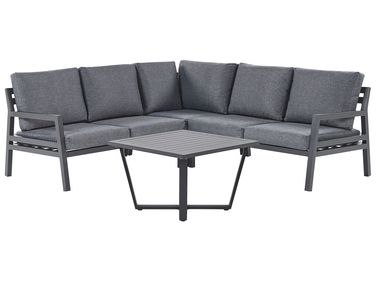 Tuin hoekloungeset met tafel 5-zits VIZZINI Metaal Grijs