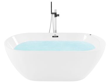 Freestanding Hot Tub with LED NEVIS 1700 x 800 mm White