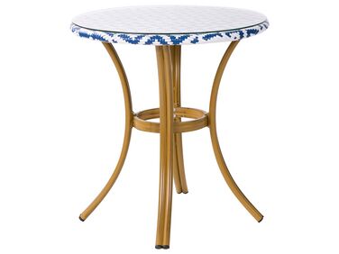 Bistro Table RIFREDDO 70 cm 70 cm Tempered Glass Blue