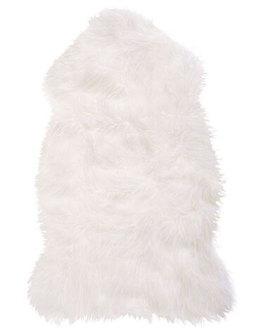 Faux Fur Rug MUNGO White 53 x 88 cm
