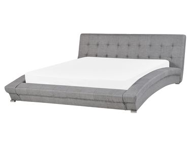 Lit à eau Tissu LILLE 160 x 200 cm Gris