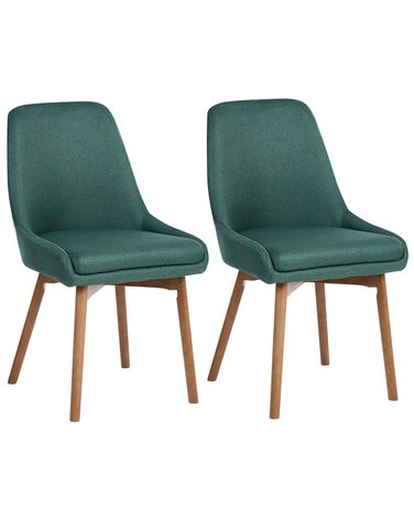 Lot de 2 chaises de salle à manger MELFORT Vert foncé
