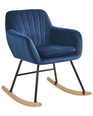 Schommelstoel LIARUM Fluweel Marineblauw