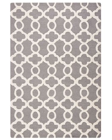 Rug ZILE Grey 140 x 200 cm Wool