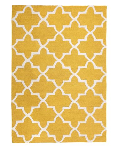 Rug SILVAN Yellow 140 x 200 cm Wool