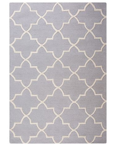 Rug SILVAN Light Grey 160 x 230 cm Wool