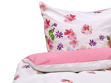 Ensemble de housses de couette LARYNHILL Satin de coton 155 x 220 cm Rose