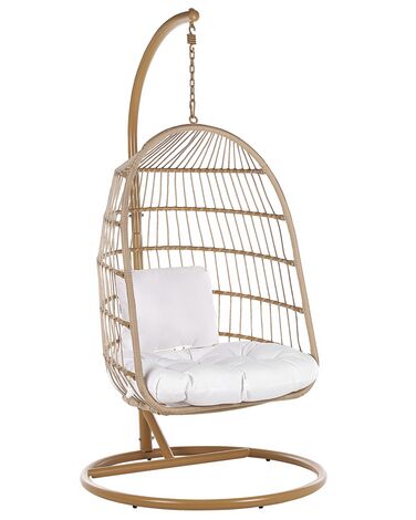 Hangstoel met standaard ALLERA PE rotan Beige