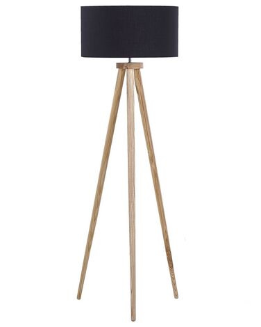 Lampadaire NITRA Bois de chêne Noir