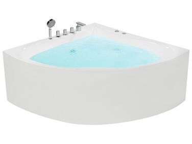 Hoek bubbelbad ISLITA 187 x 133 cm Wit