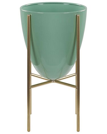Elevated Plant Pot LEFKI Metal 16 cm Mint Green
