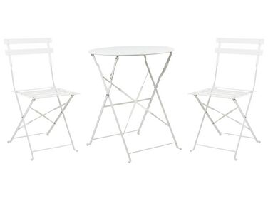 Ensemble bistrot Pliant FIORI Métal Blanc