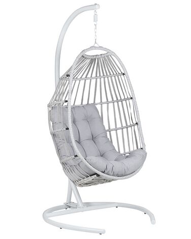 Fauteuil suspendu avec support SESIA Polyrotin Gris clair