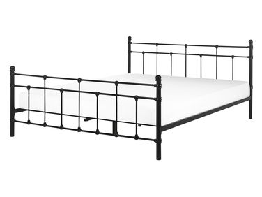 Bed Metal LYNX 140 x 200 cm (EU Double) Black