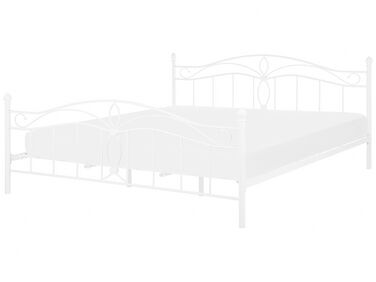 Lit avec sommier Métal ANTLIA 180 x 200 cm Blanc