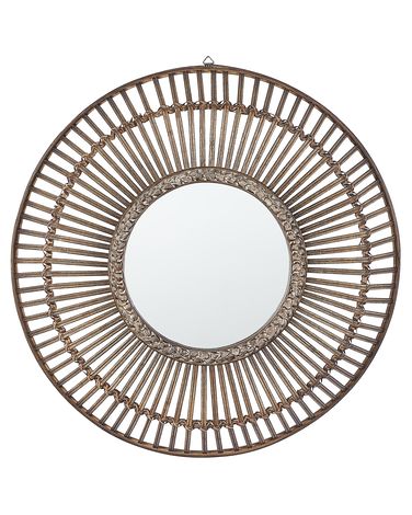 Miroir BLASITO 66 cm 66 cm Bambou Marron