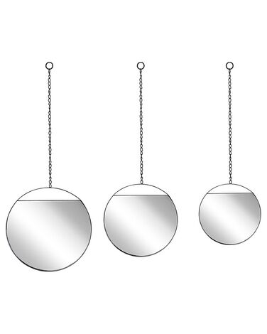 Miroir ODOS 33/29/24 cm 80/75/69 cm Métal Noir
