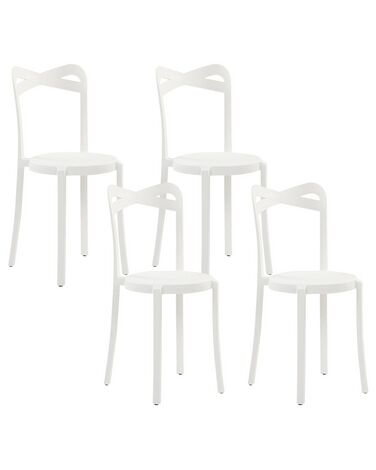 Lot de 4 chaises de jardin CAMOGLI Blanc