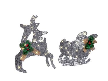 Buitendecoratie LED ENODAK Rendier 41 cm Zilver