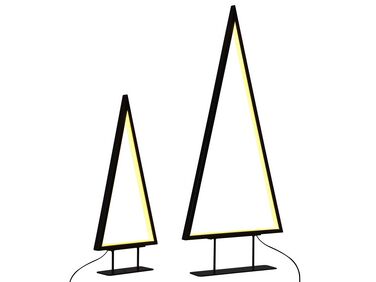 Kerstdecoratie LED LOPPI Kerstboom 47/69 cm Zwart