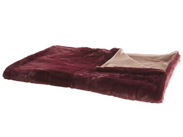 Couverture TANTAN 180 x 220 cm Rouge Bordeaux