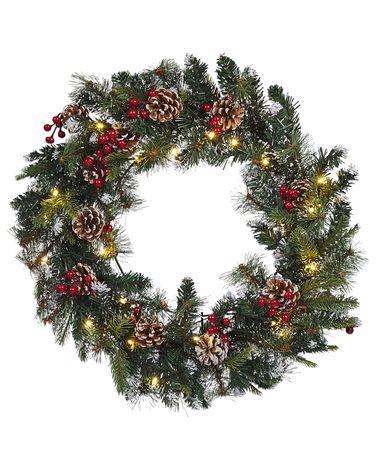 Christmas Wreath LED PAIMIO Green 60 cm