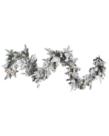 Guirlande de Noël enneigée LED SUNDO 180 cm Blanc