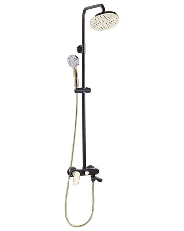 Mixer Shower Set with Rainshower GURARA Black/ Gold
