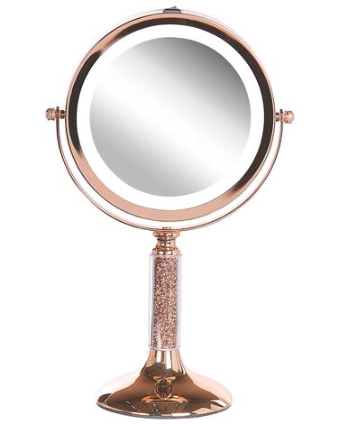 Miroir de table LED BAIXAS Rose doré