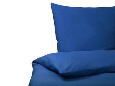 Dekbedovertrekset HARMONRIDGE Katoen-satijn 155 x 220 cm Donkerblauw