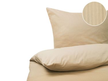 Ensemble de housses de couette AVONDALE Satin de coton 135 x 200 cm Beige