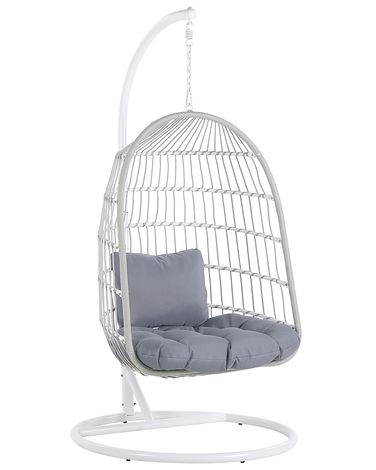 Hanging Chair with Stand ALLERA Metal White