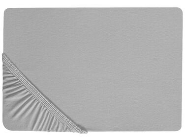 Hoeslaken HOFUF Katoen 140 x 200 cm Lichtgrijs