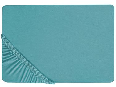 Hoeslaken HOFUF Katoen 200 x 200 cm Turquoise