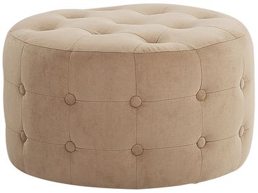 Poef TAMPA Fluweel Zandbeige