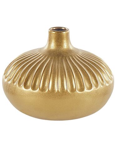 Decoratieve vaas CERCEI Steengoed 20 cm Goud