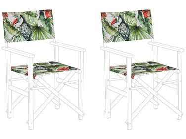 Lot de 2 tissus de remplacement pour chaises de jardin CINE Vert