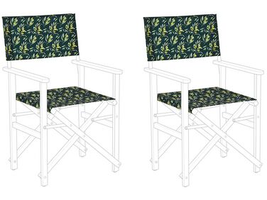 Lot de 2 tissus de remplacement pour chaises de jardin CINE Vert foncé