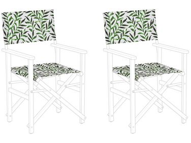 Lot de 2 tissus de remplacement pour chaises de jardin CINE Blanc