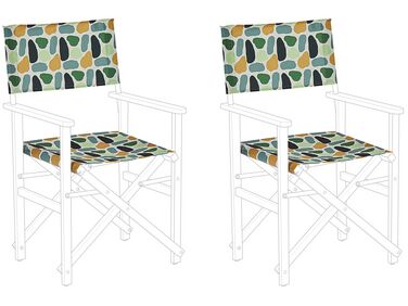 Lot de 2 tissus de remplacement pour chaises de jardin CINE Multicolore