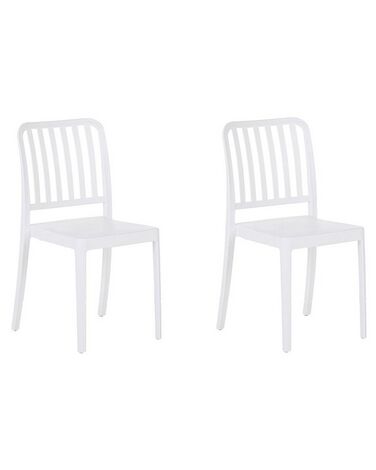 Lot de 2 chaises de jardin SERSALE Matière synthétique Blanc