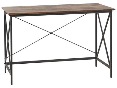 Home Office Desk FUTON Dark Brown 115 cm 60 cm