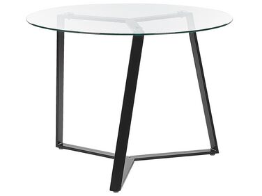 Eettafel KEBRI Zwart 100 cm 100 cm Veiligheidsglas