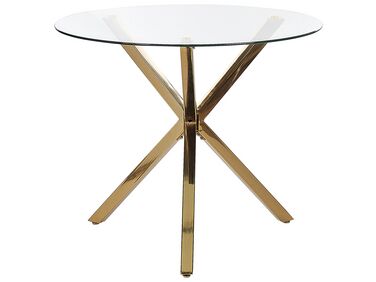 Eettafel SAVONI Goud 90 cm 90 cm Veiligheidsglas