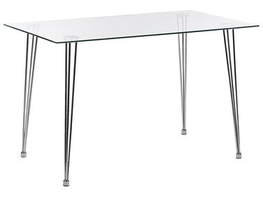 Dining Table WINSTON Silver 120 cm 70 cm Tempered Glass