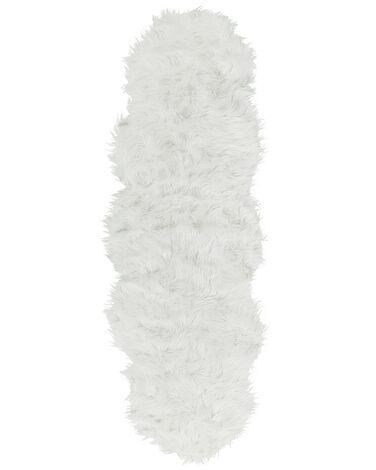 Tapis en fausse fourrure MAMUNGARI Blanc 60 x 180 cm