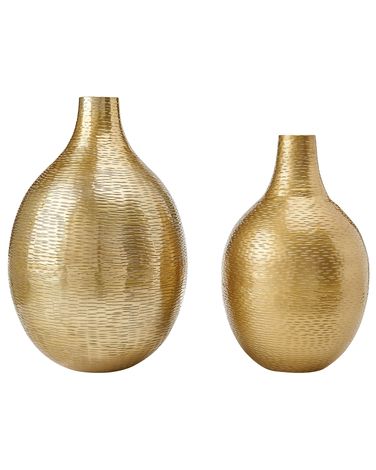 Vase à fleurs MOHENJO Métal 32/35 cm Doré
