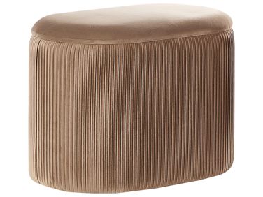 Poef met opbergruimte RICHLAND Fluweel Beige