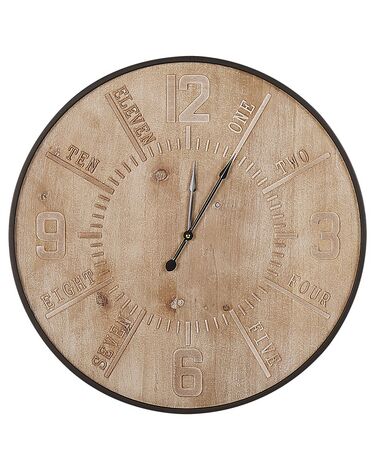 Horloge murale DOLE 60 cm Marron clair