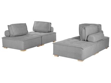 Modulaire bankenset 4-zits TIBRO Stof Grijs